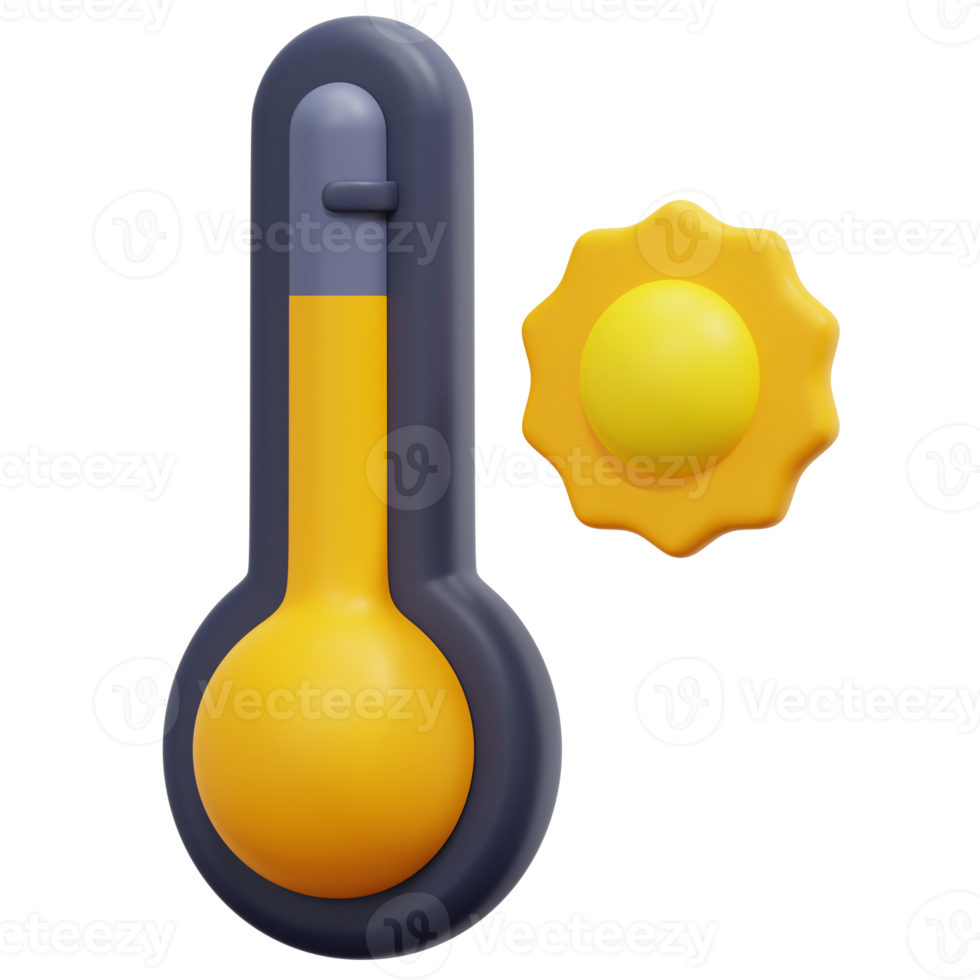 ilustração de ícone de renderização 3d de calor png