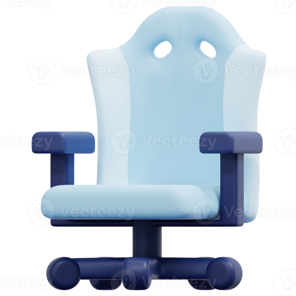 gaming chair 3d render icon illustration png