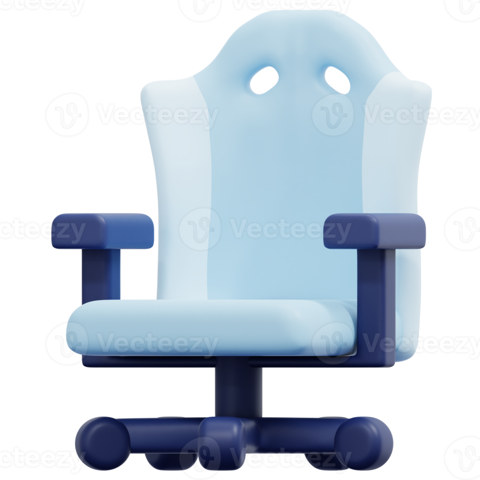 illustration de l'icône de rendu 3d de la chaise de jeu png