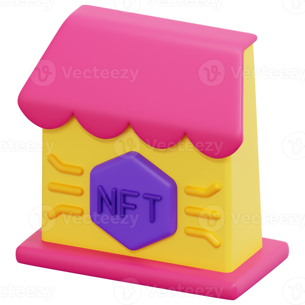shop 3d render icon illustration png