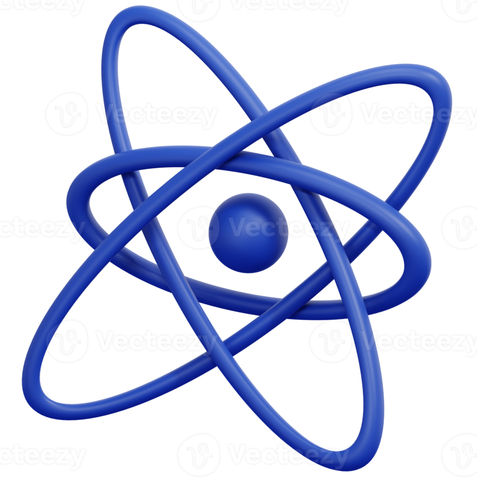 atom 3d-render-symbol-illustration png