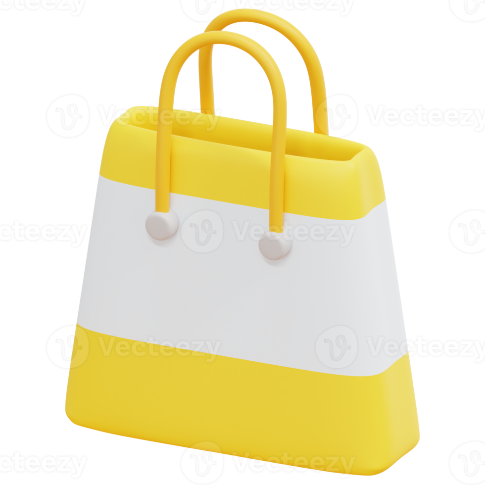 shopping bag 3d render icon illustration png