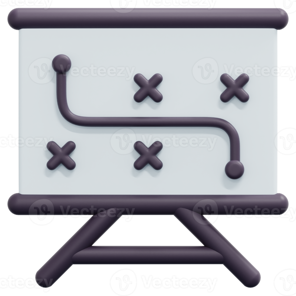 estratégia de marketing ilustração de ícone de renderização 3d png