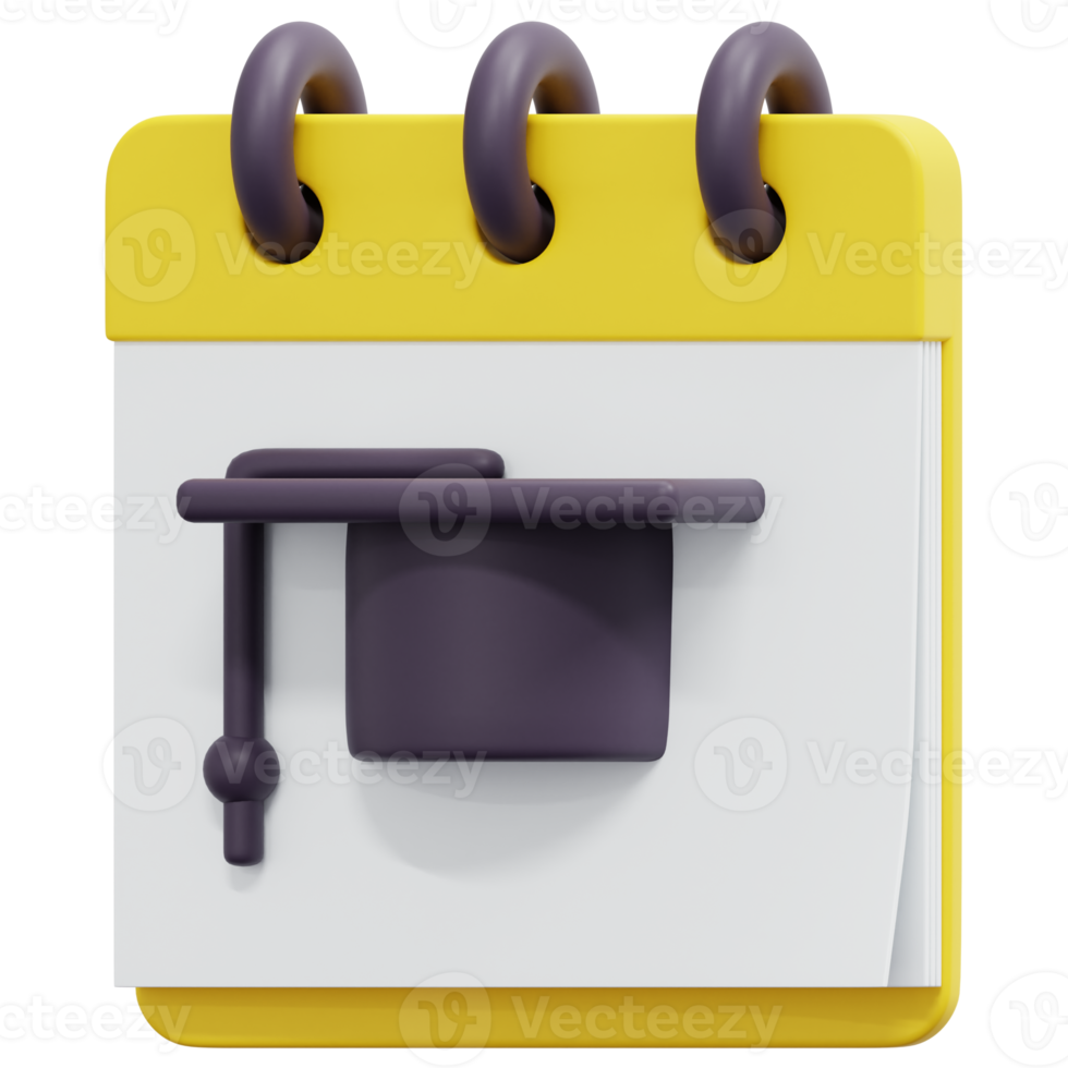 calendar 3d render icon illustration png