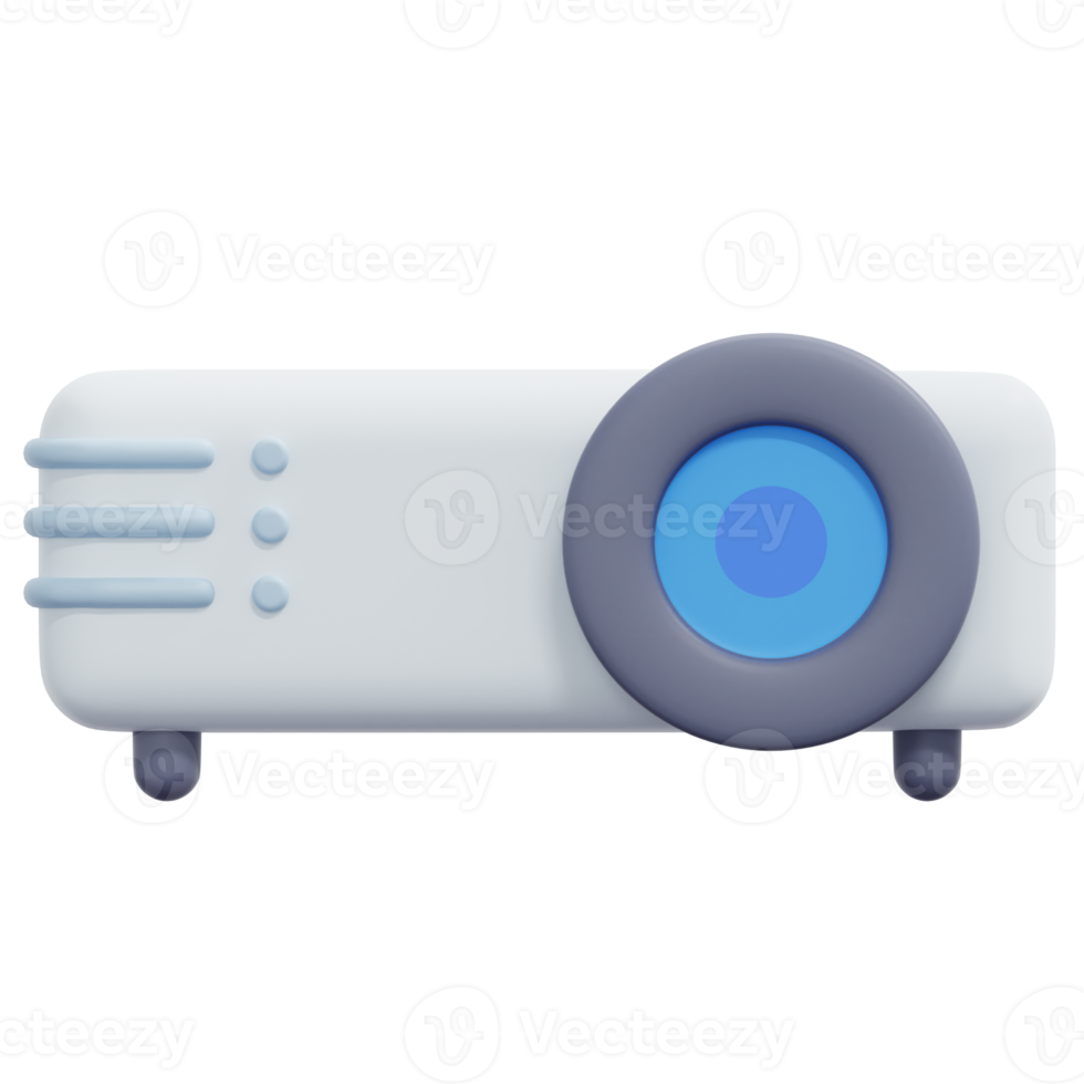 illustration de l'icône de rendu 3d du projecteur png