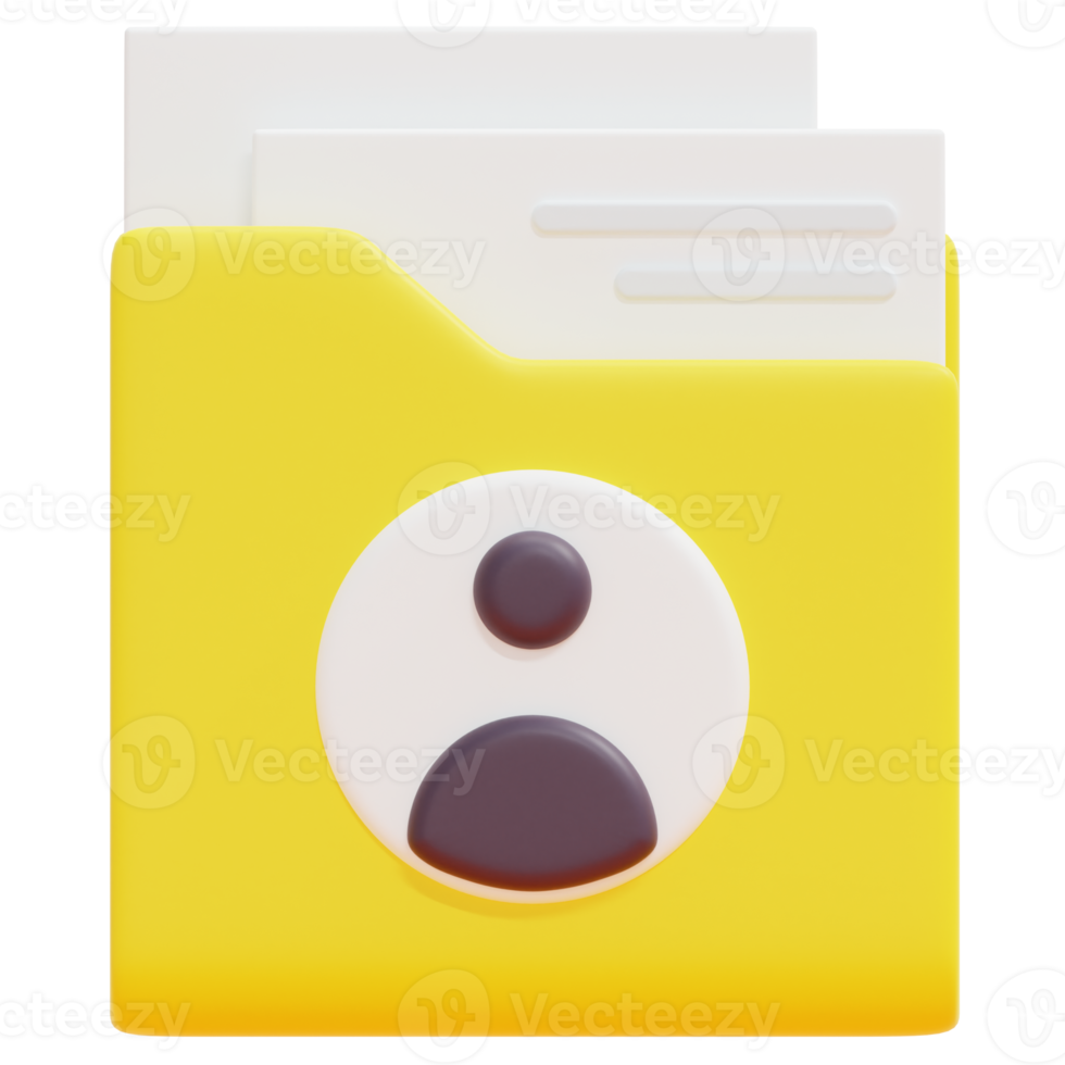 folder 3d render icon illustration png