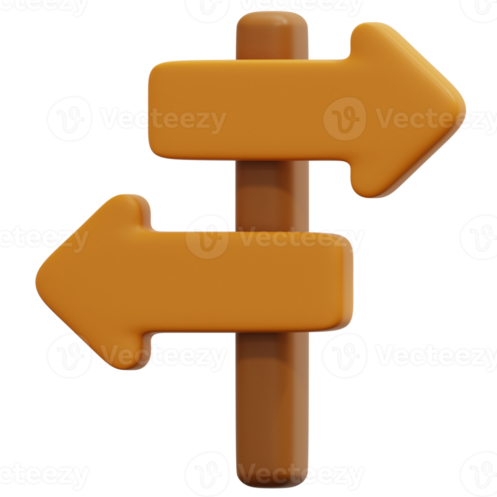 direction 3d render icon illustration png