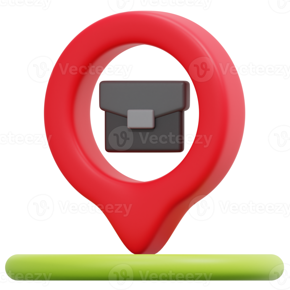 work 3d render icon illustration png