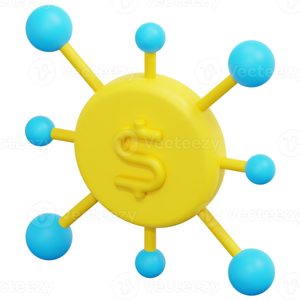 ilustración de icono de procesamiento 3d de afiliado png