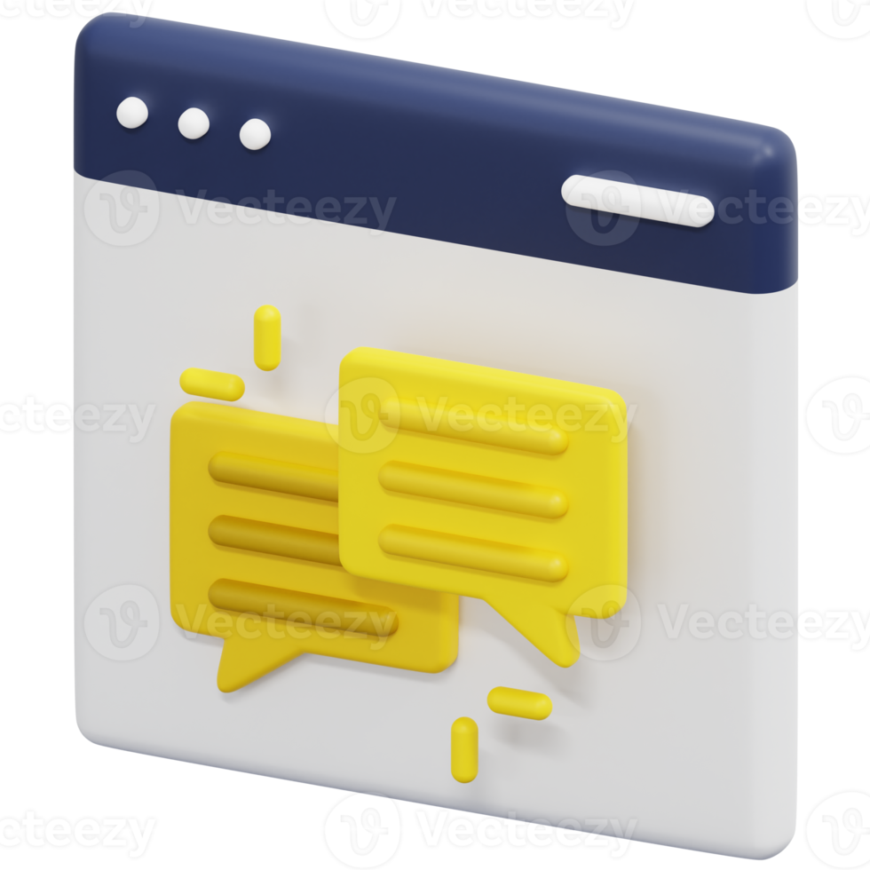 feedback 3d render icon illustration png
