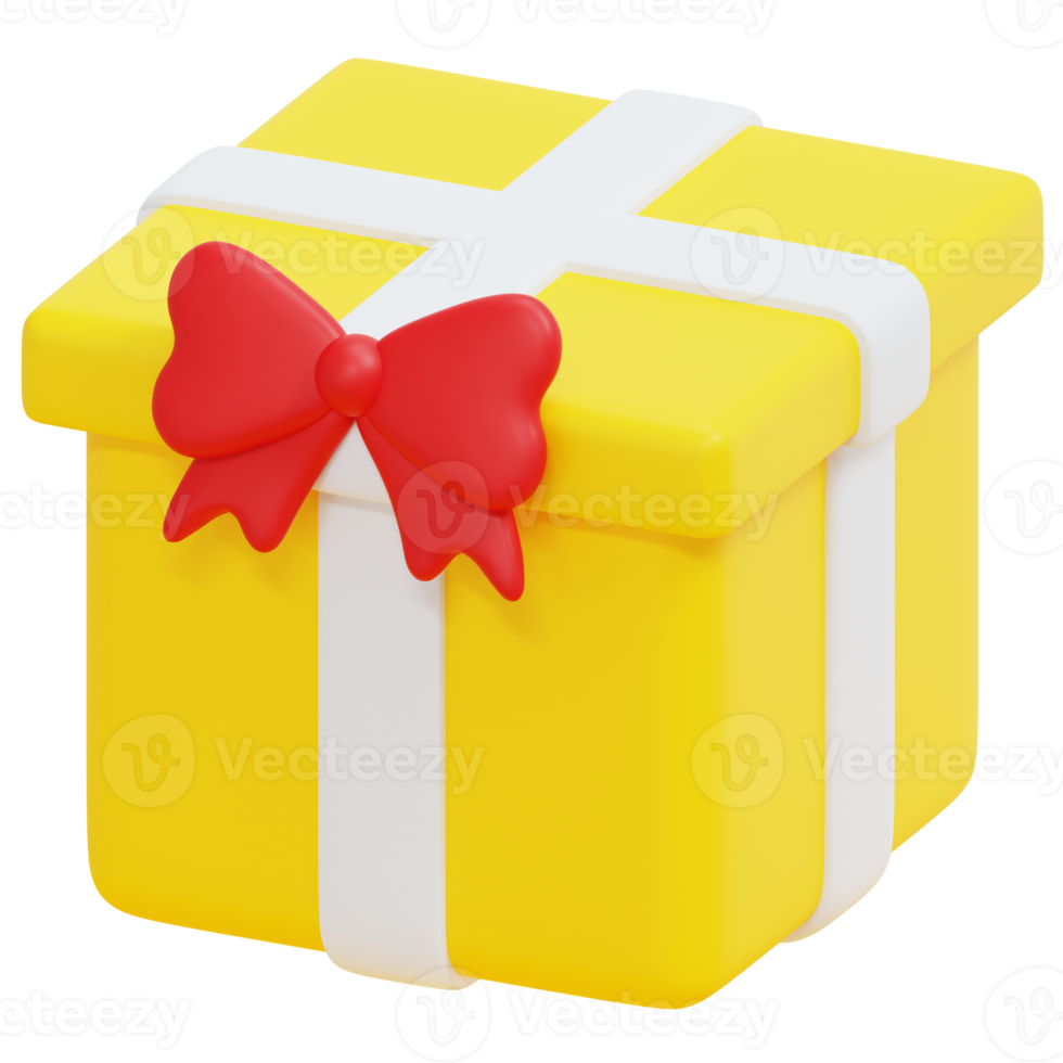 gift box 3d render icon illustration png