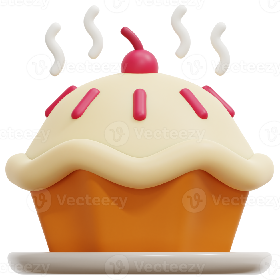 pastel 3d render icono ilustración png