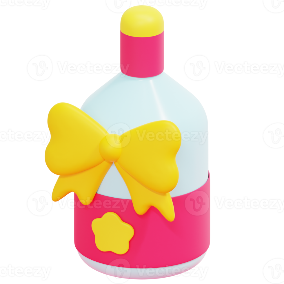 bottle 3d render icon illustration png