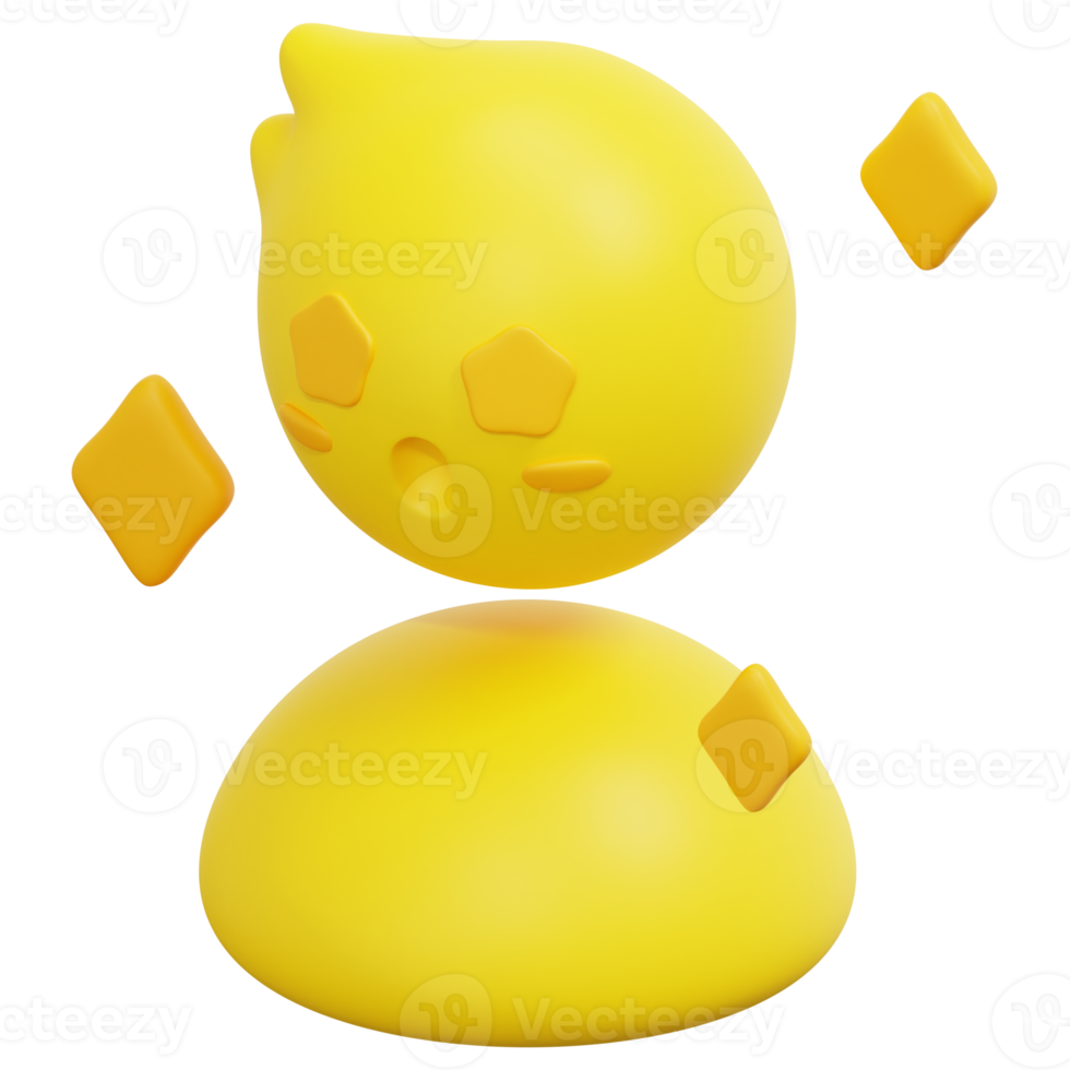 excited 3d render icon illustration png