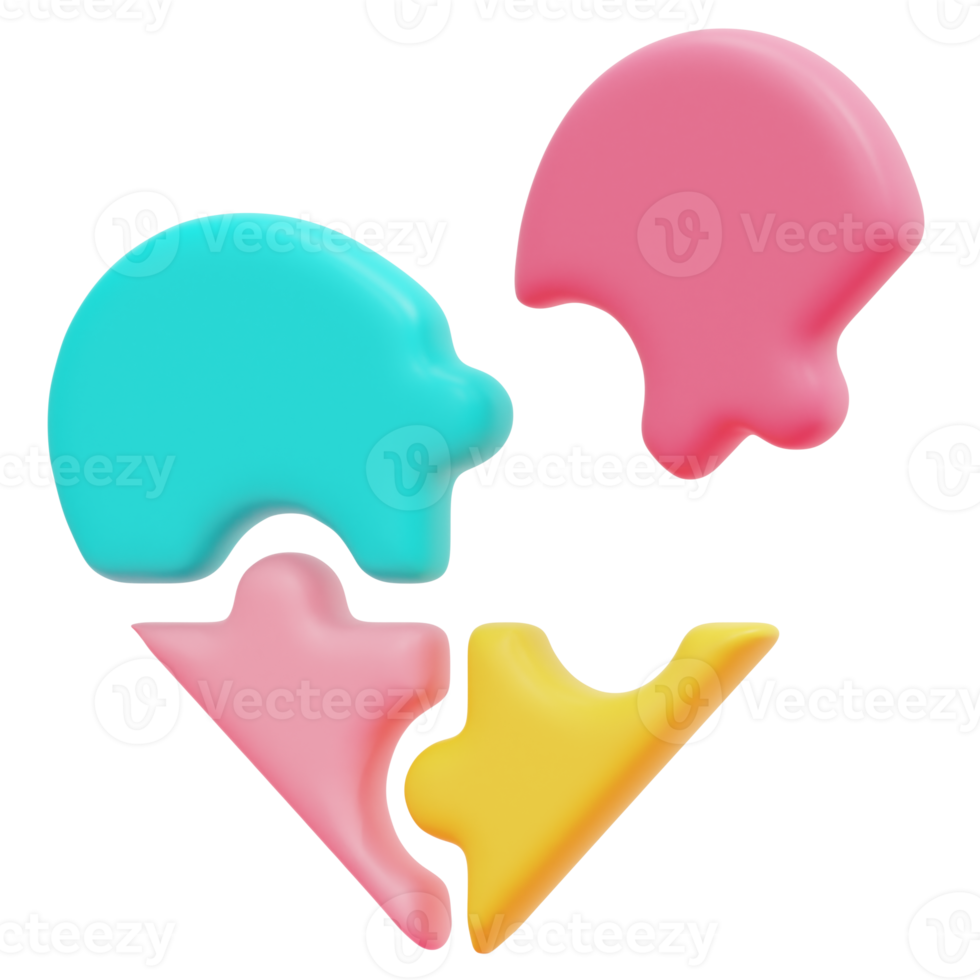 jigsaw 3d render icon illustration png