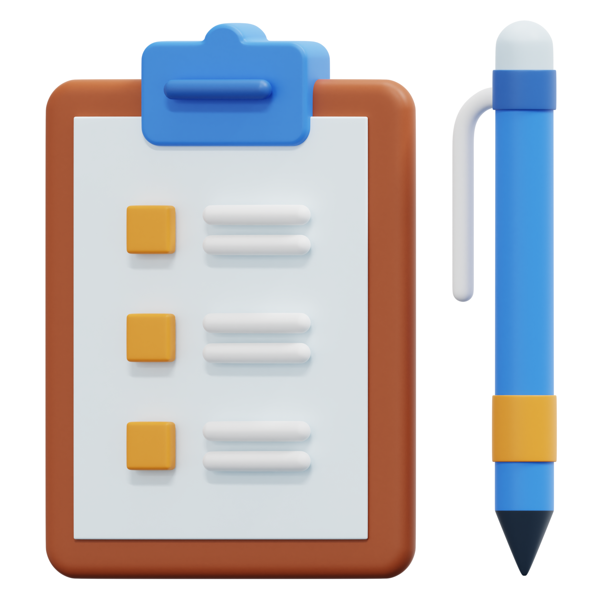 clipboards 3d render icon illustration 11652829 PNG