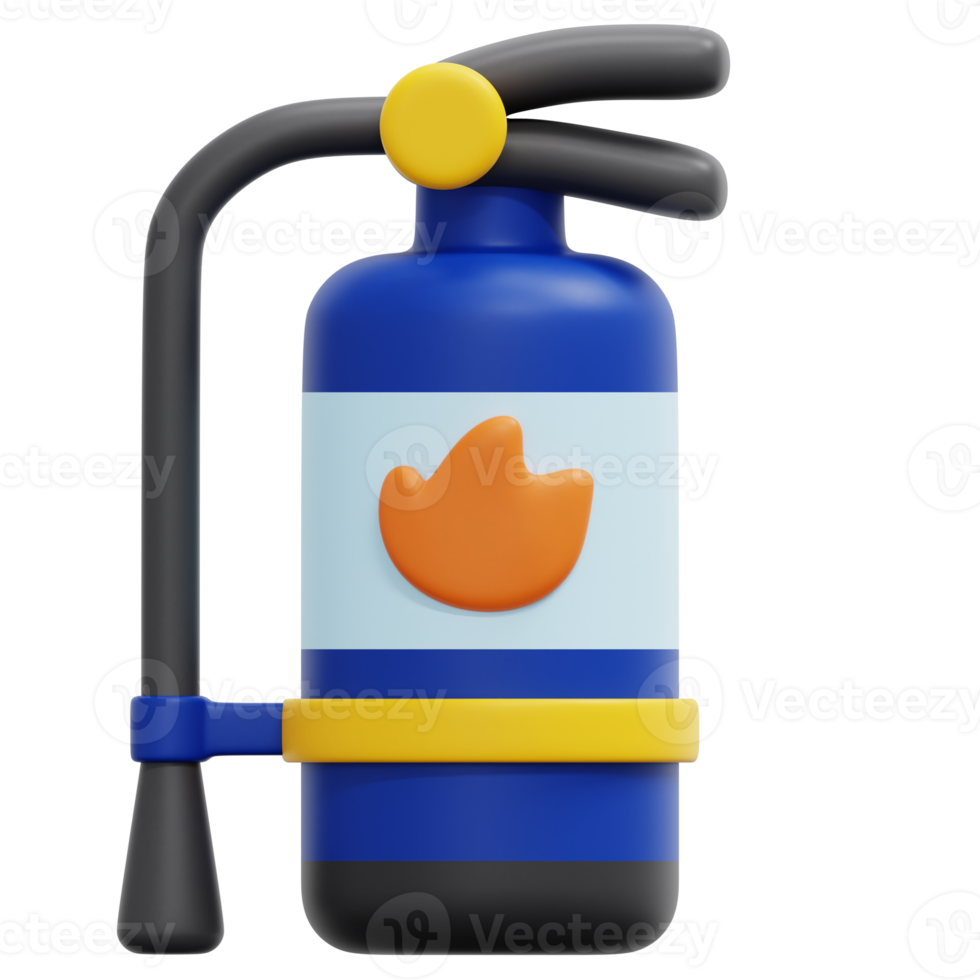 fire extinguisher 3d render icon illustration png