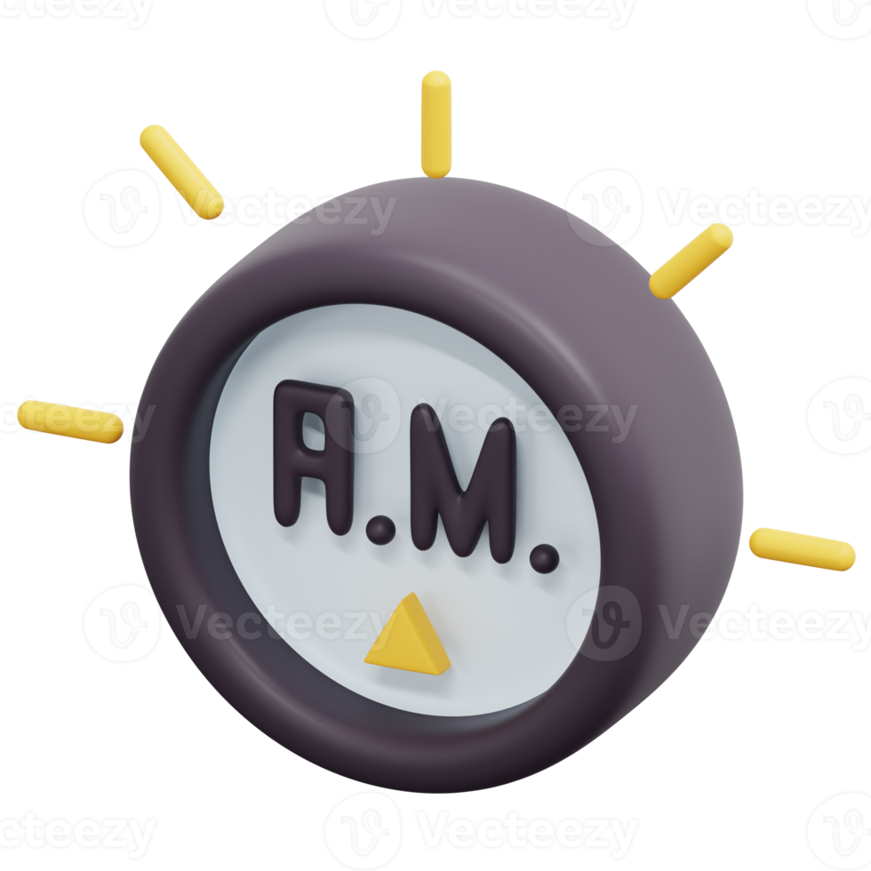 am 3d render icon illustration png