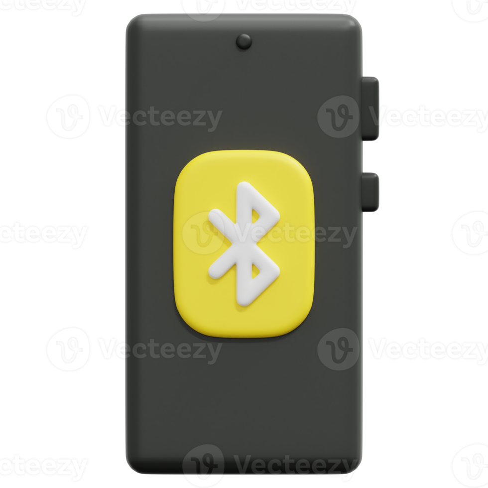 bluetooth 3d render icon illustration png