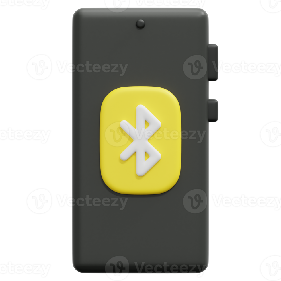 ilustración de icono de renderizado 3d de bluetooth png