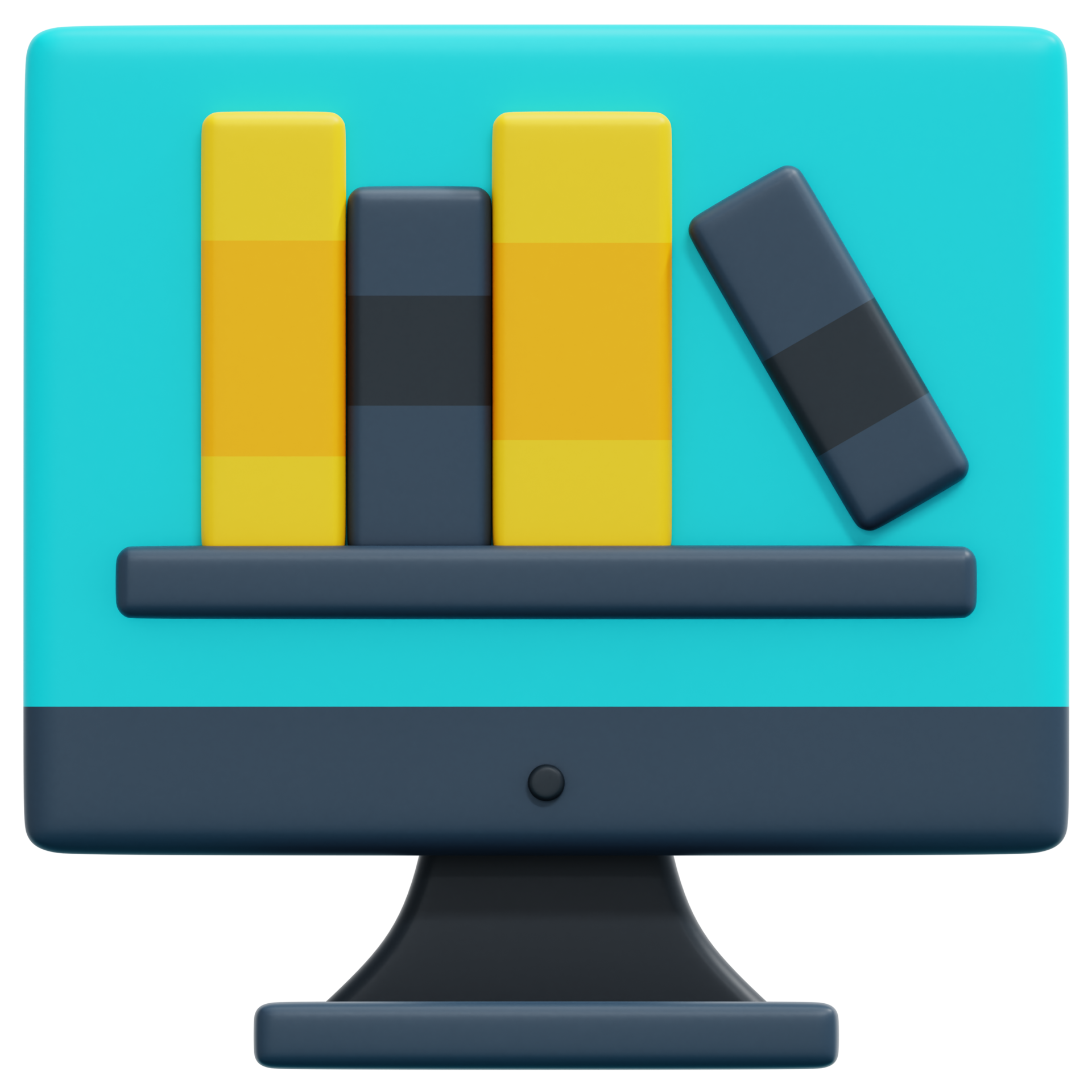 digital library 3d render icon illustration 11652868 PNG