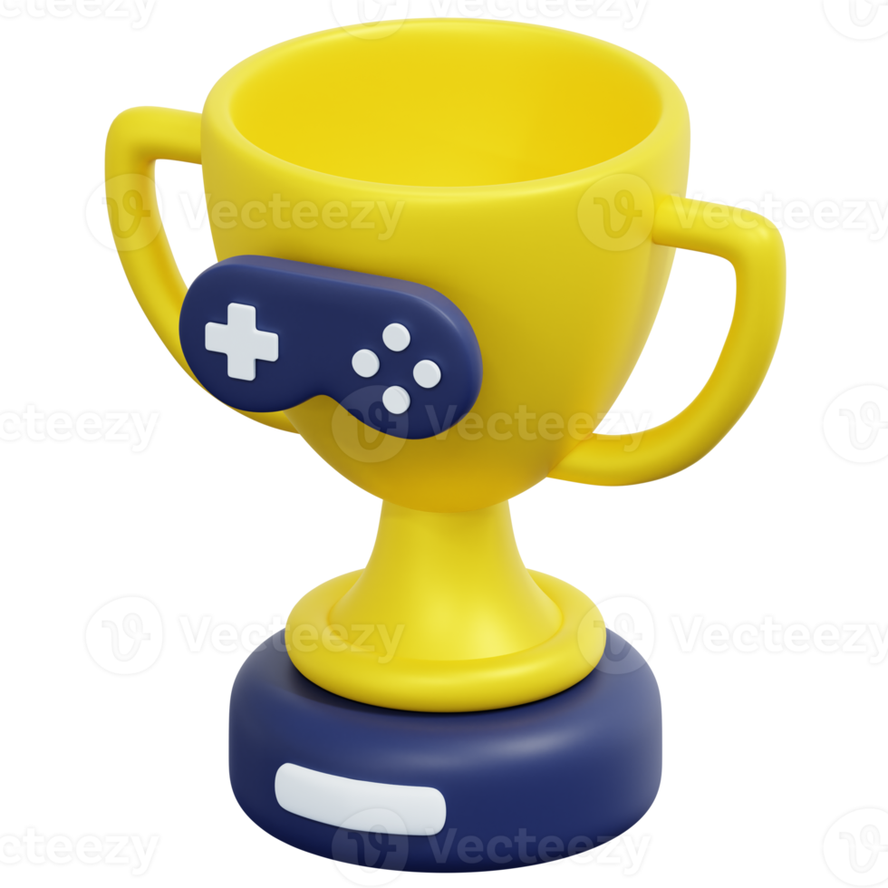 trophy 3d render icon illustration png