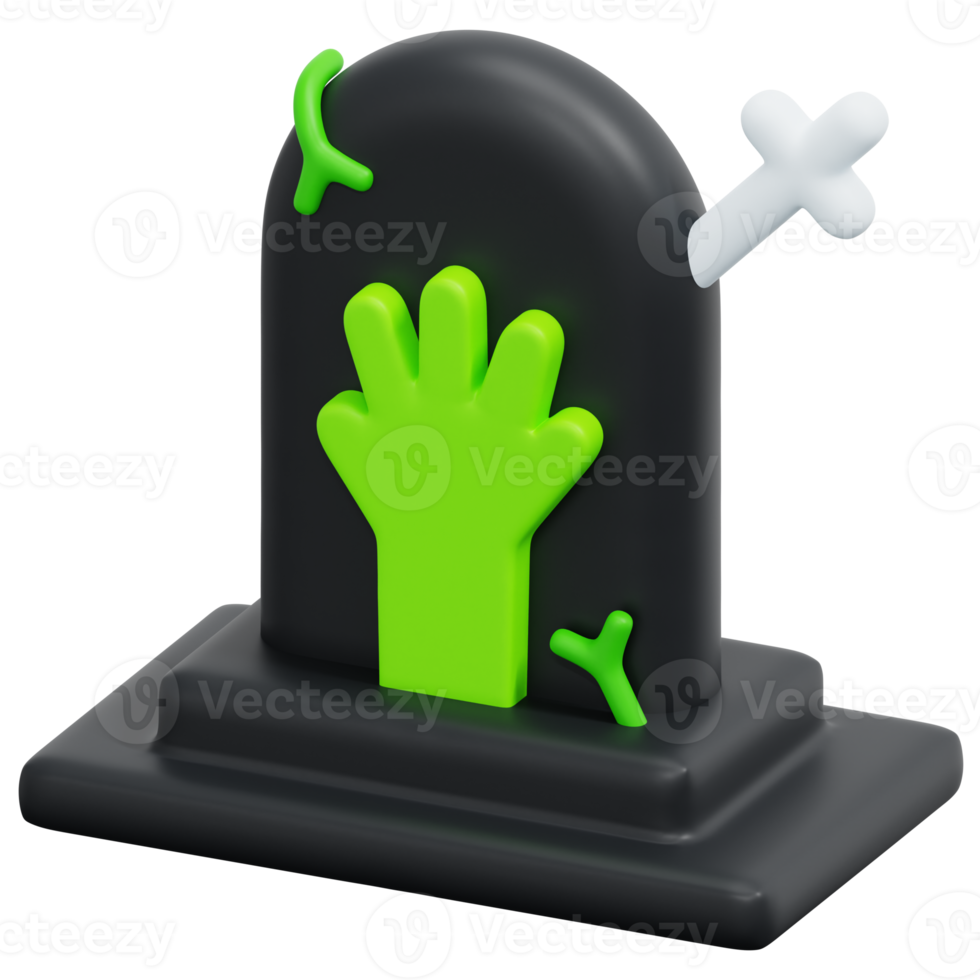 zombie 3d render icon illustration png