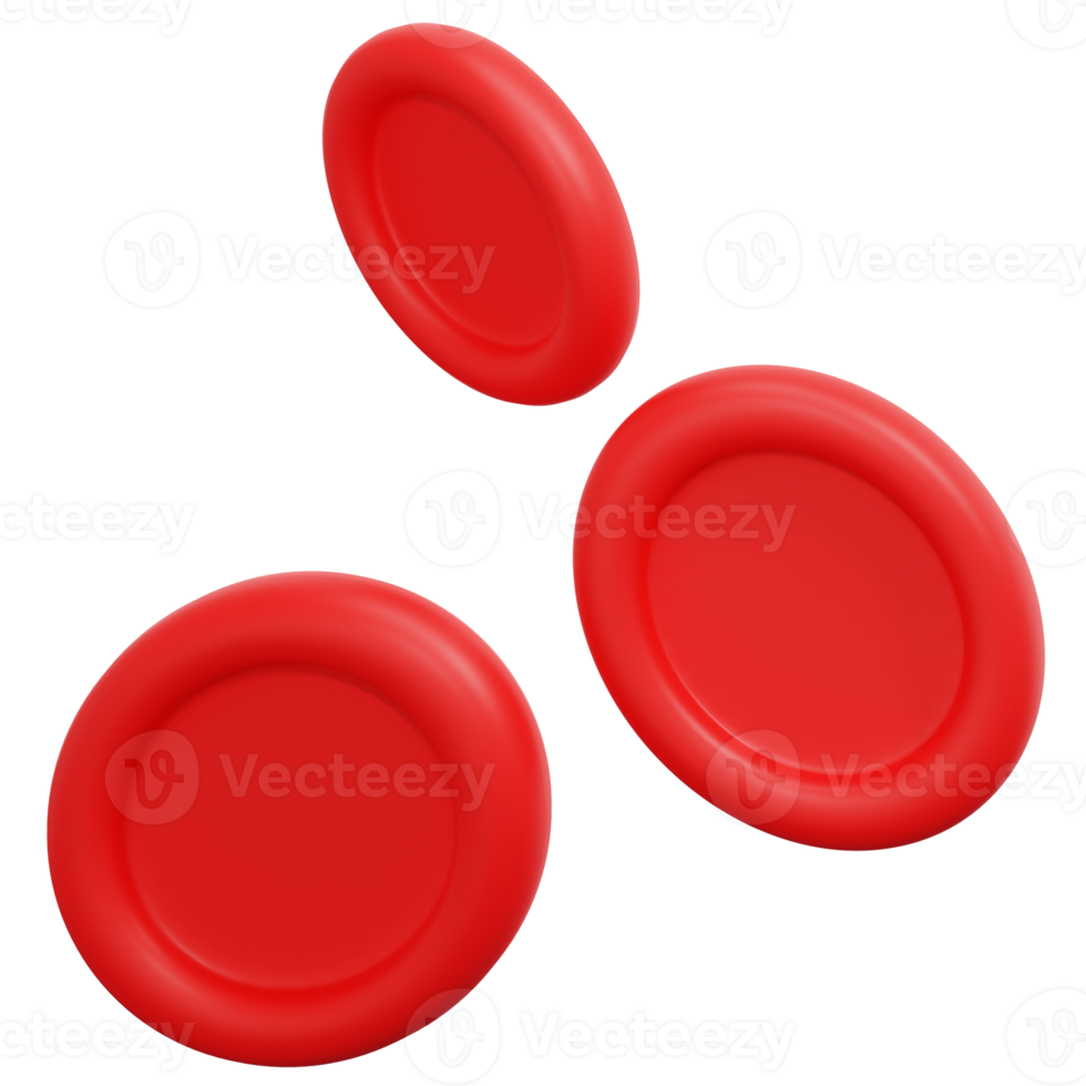 blood cells 3d render icon illustration png