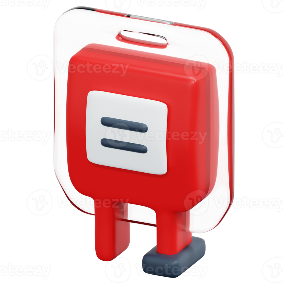 blood bag 3d render icon illustration 11652910 PNG