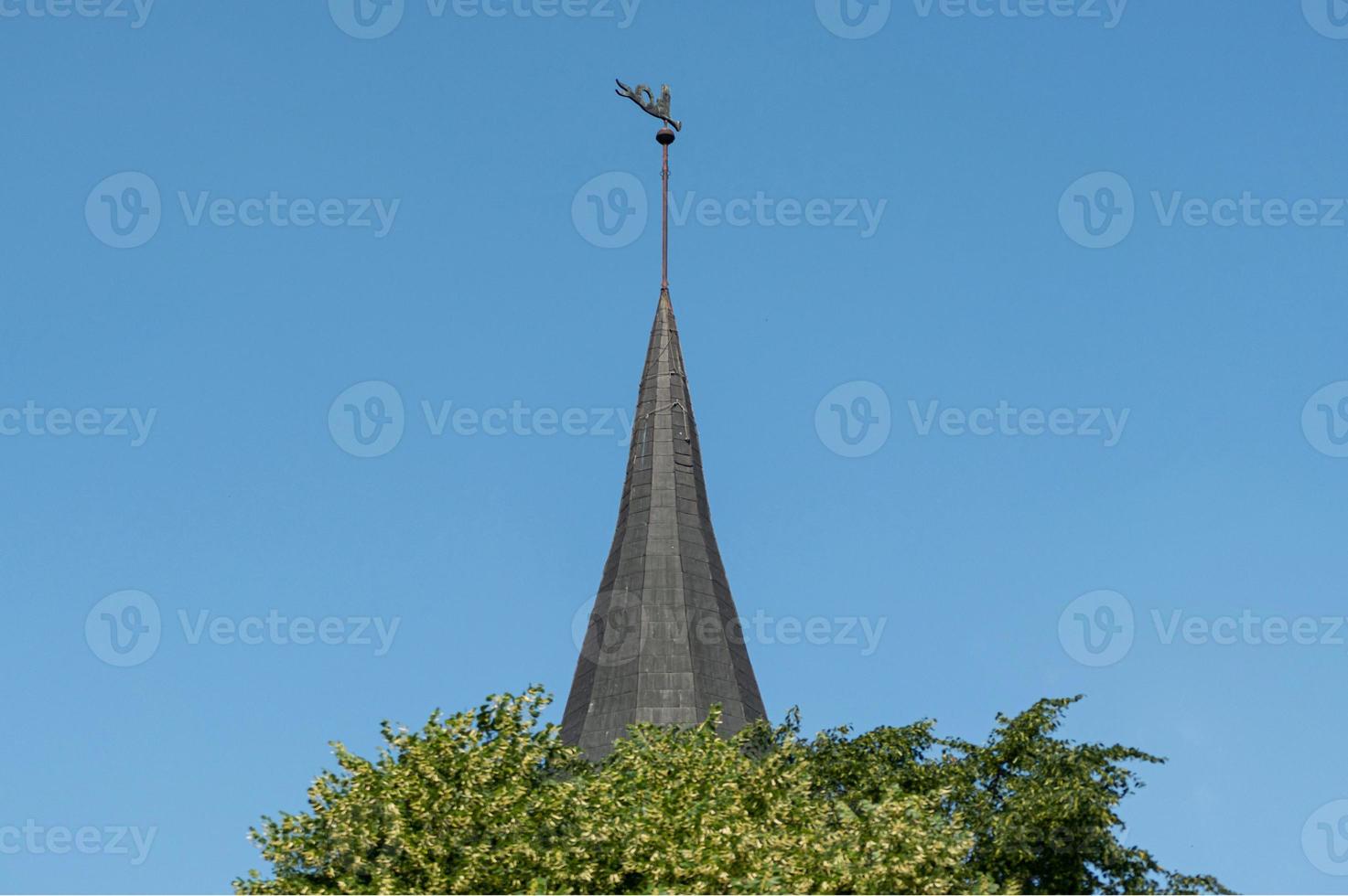 Clock tower of Konigsberg Cathedral. Brick Gothic-style monument in Kaliningrad, Russia. Immanuel Kant island. photo
