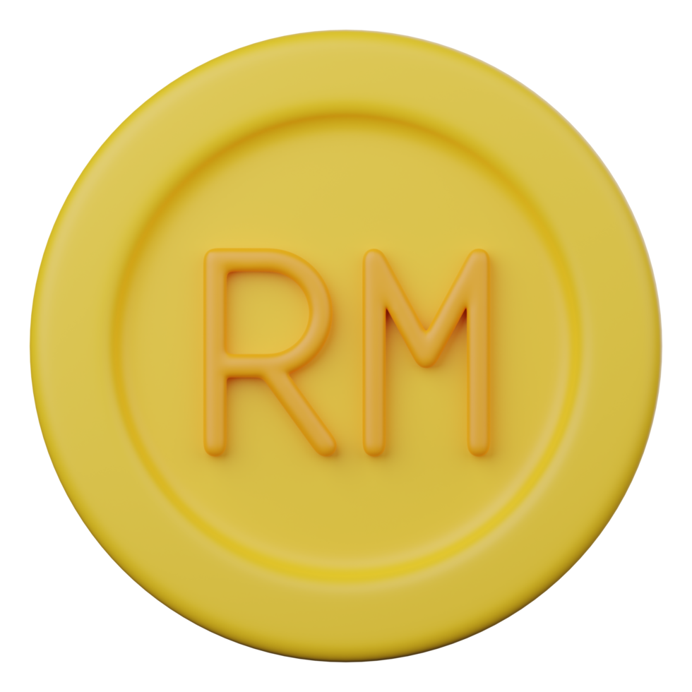 ringgit coin 3d icon png