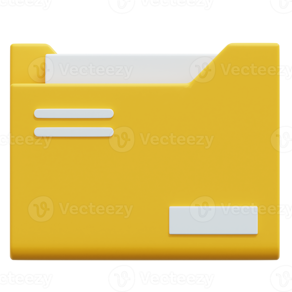 folder 3d render icon illustration png