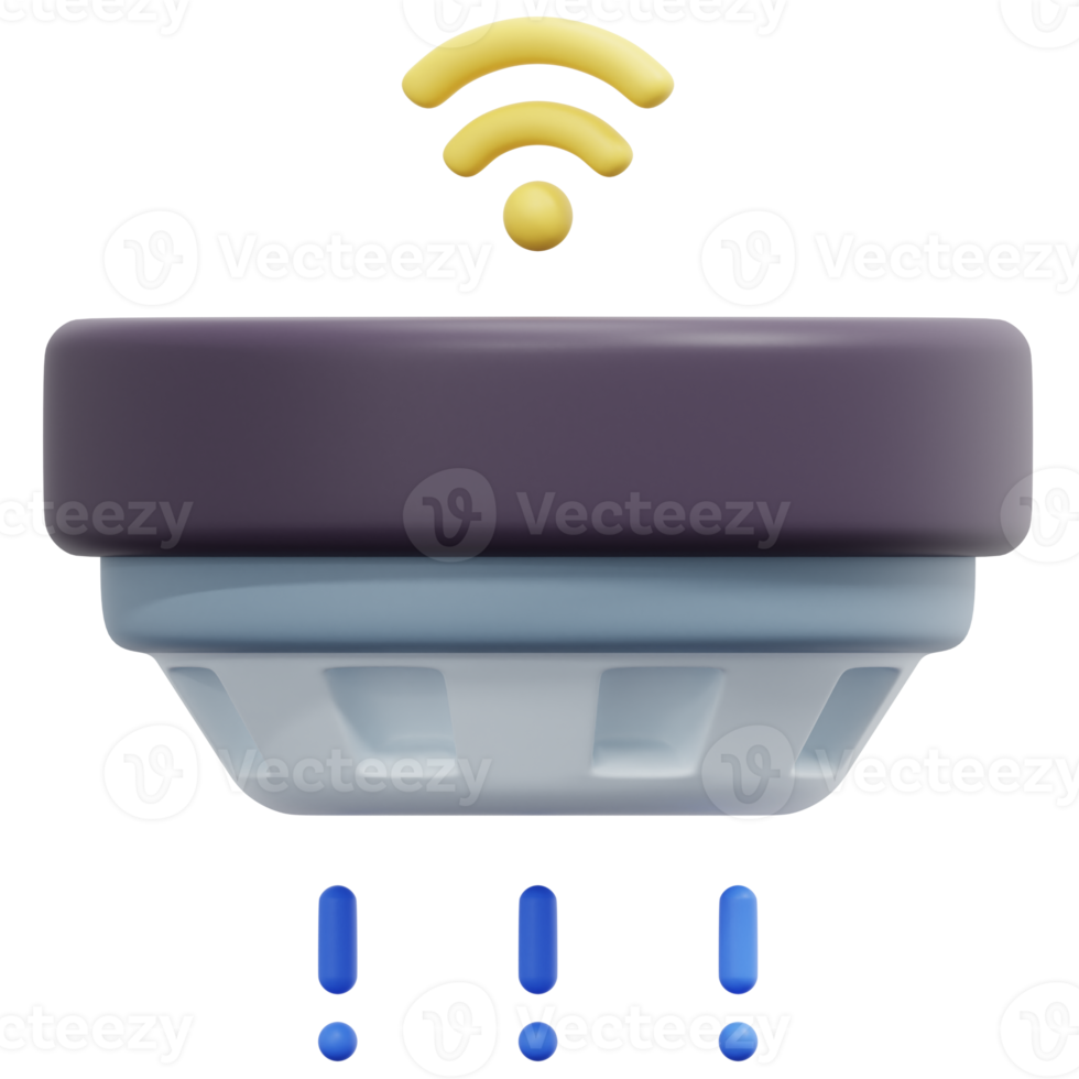 smoke detector 3d render icon illustration png
