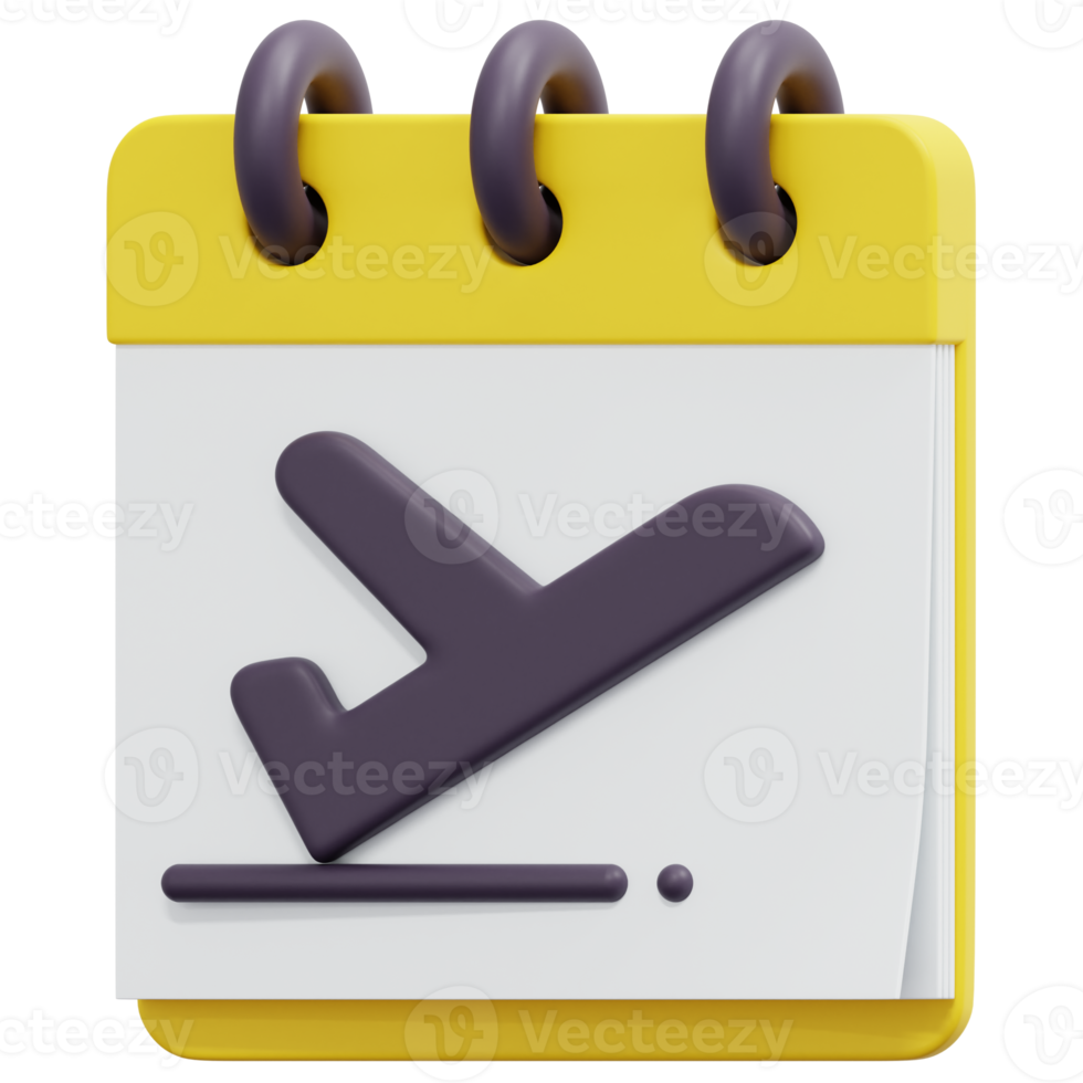 calendar 3d render icon illustration png