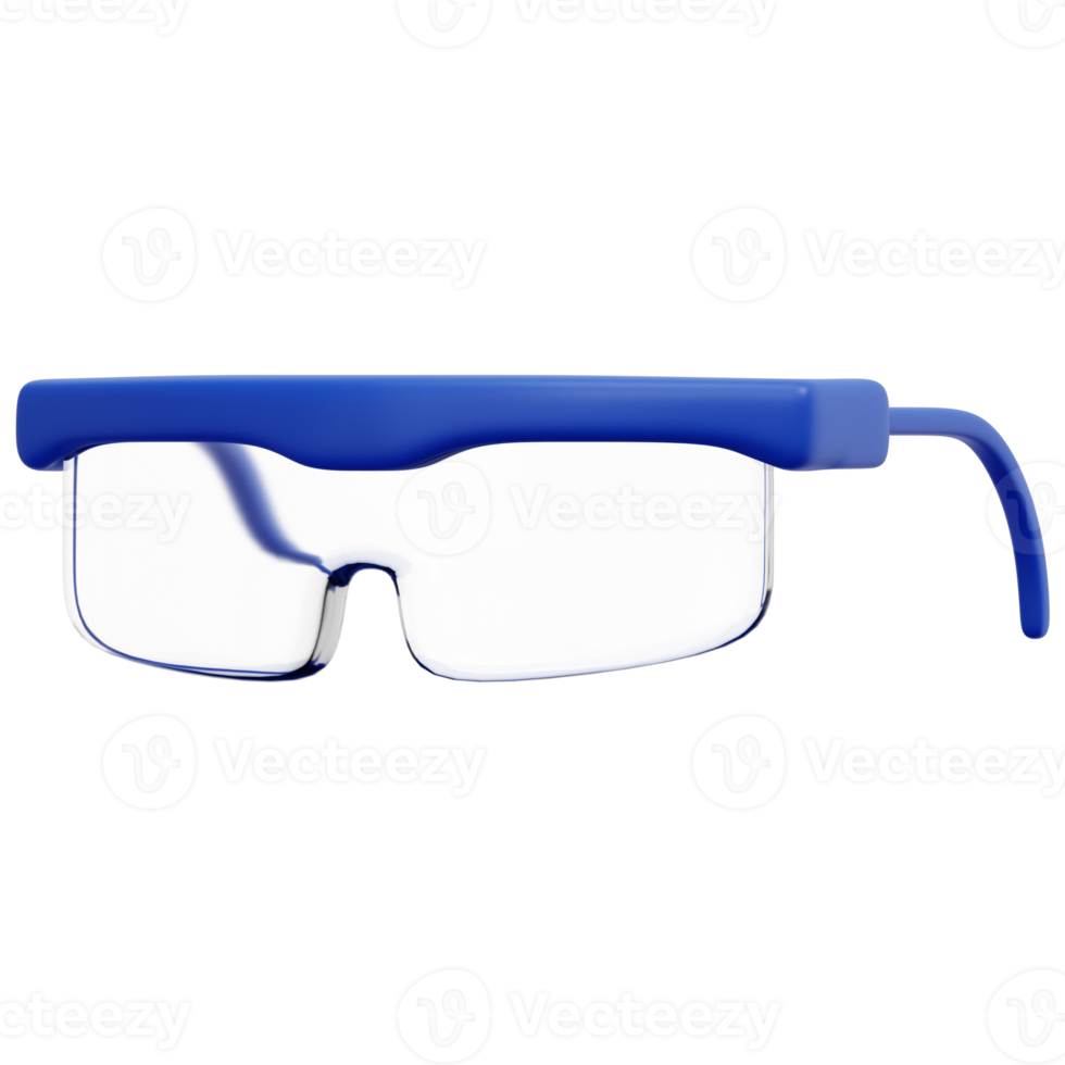 safety goggles 3d render icon illustration png