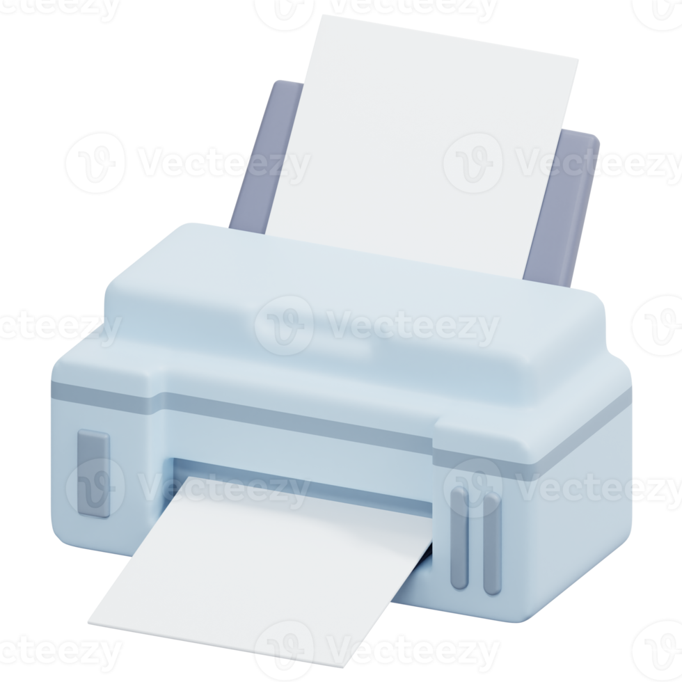 printer 3d render icon illustration png