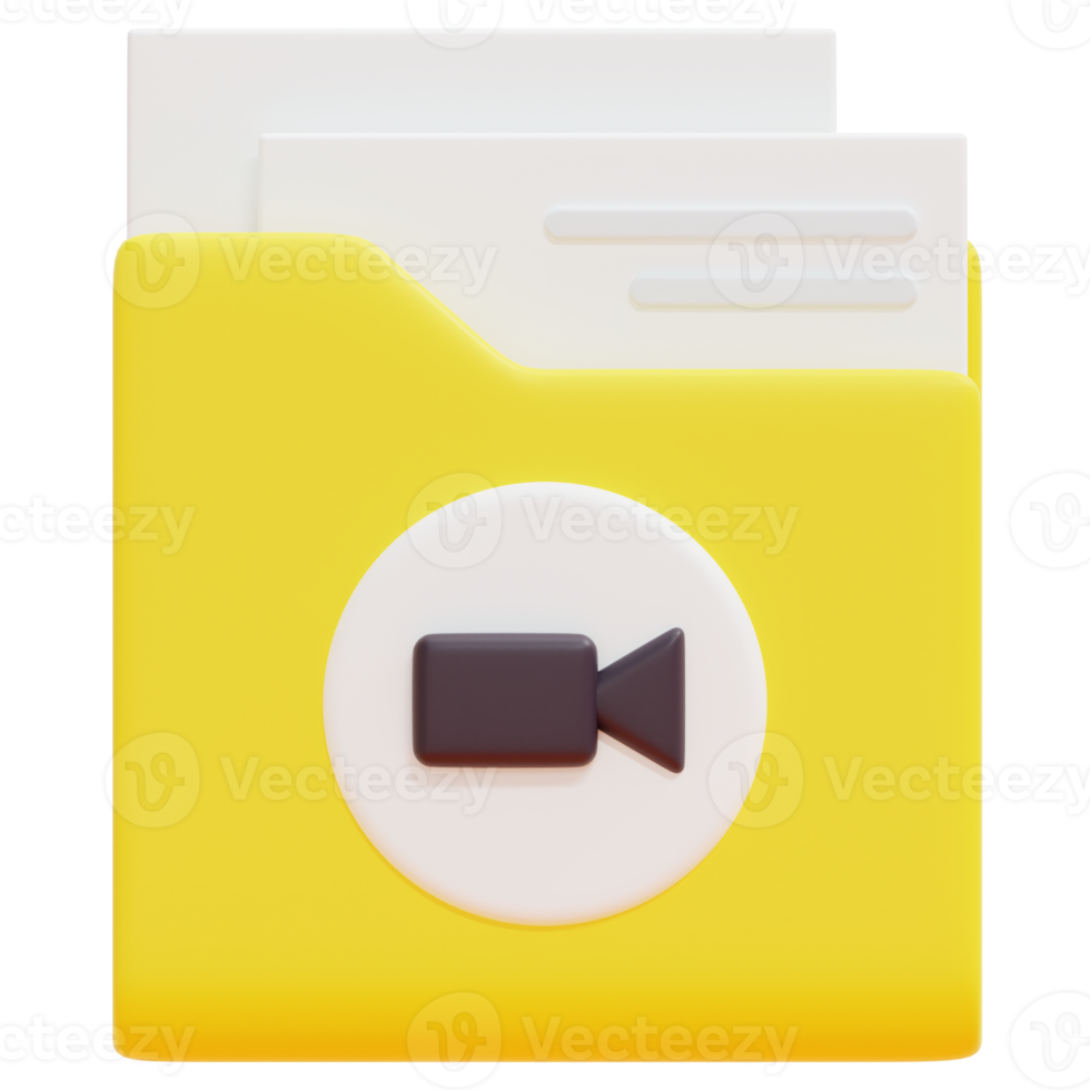 folder 3d render icon illustration png