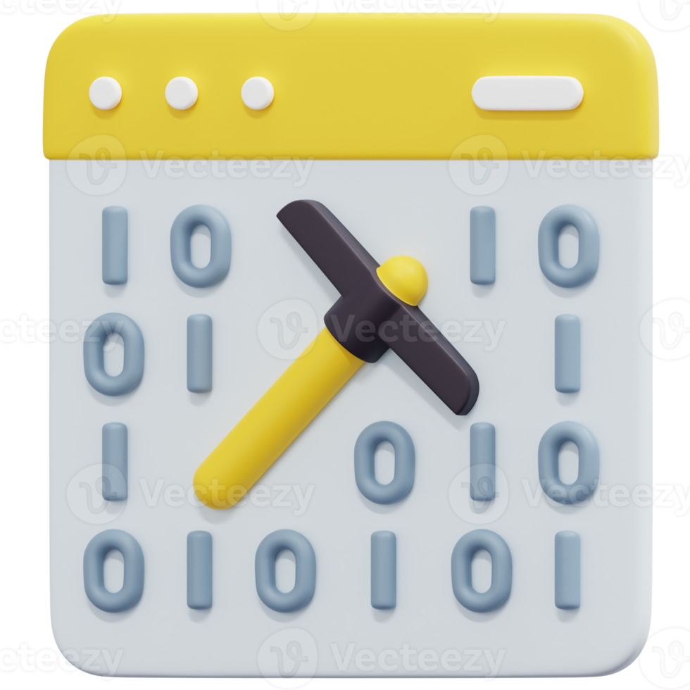 mining 3d render icon illustration png