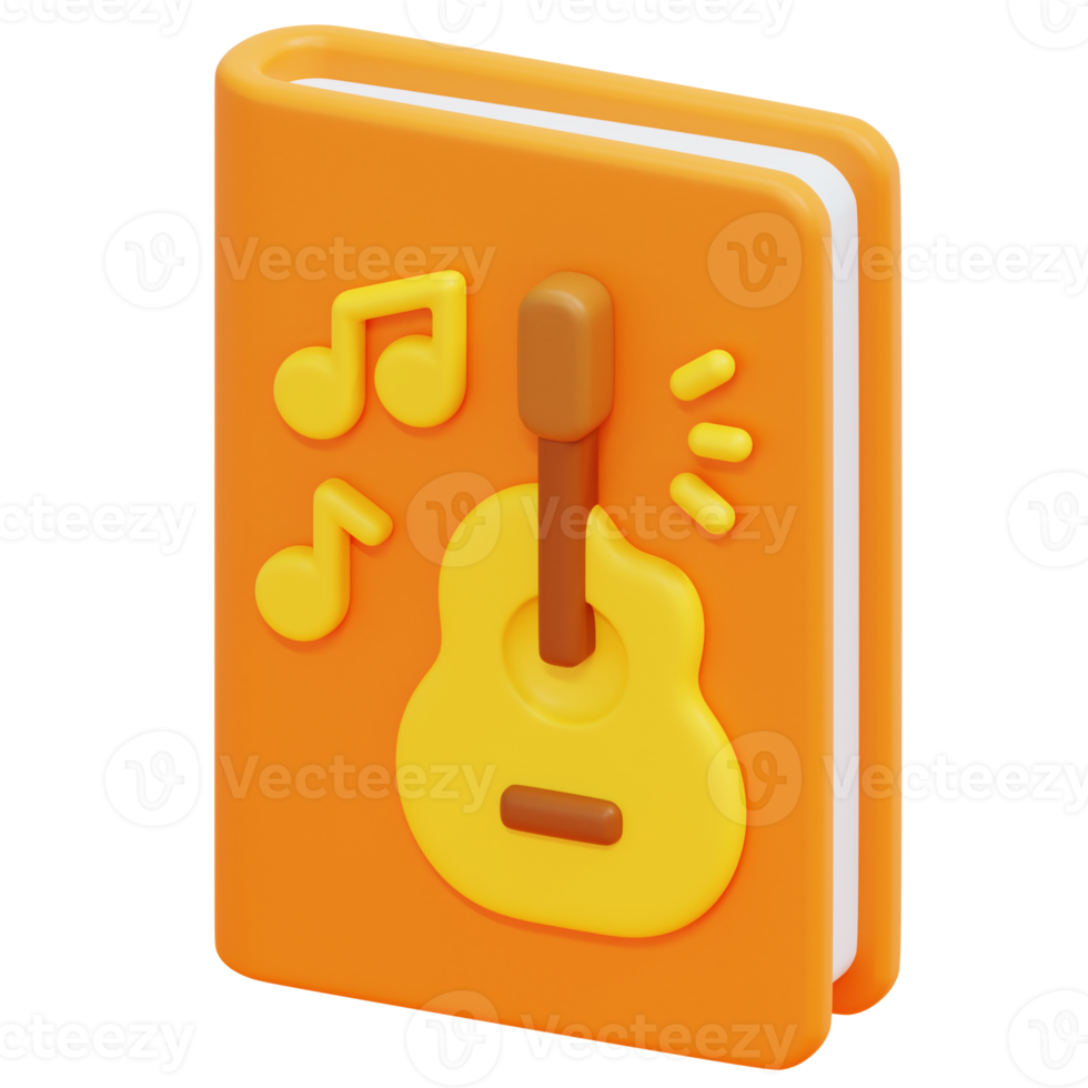 music book 3d render icon illustration png