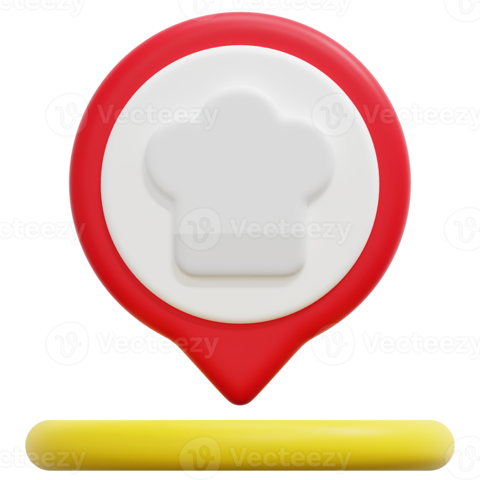 restaurant 3d render icon illustration png