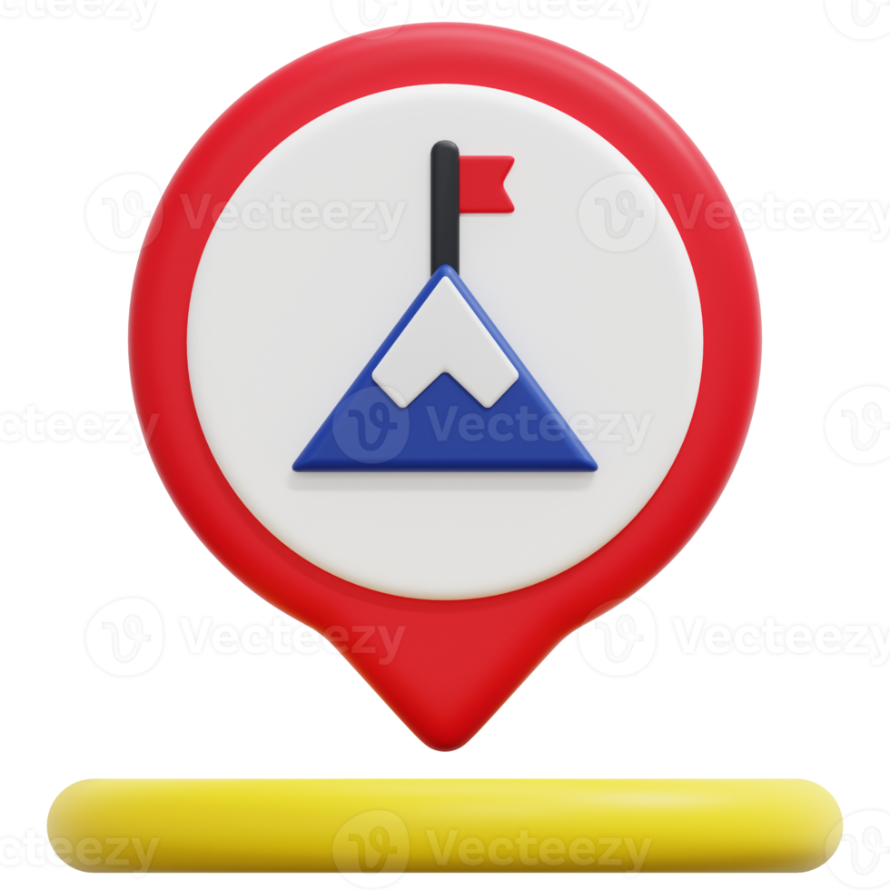 mountain 3d render icon illustration png