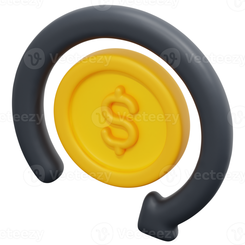 cashback 3d render icon illustration png