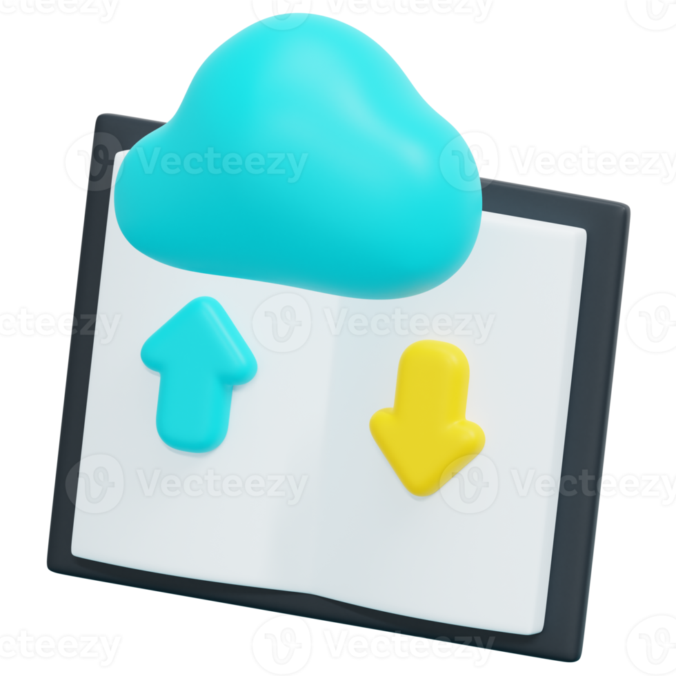 cloud 3d render icon illustration png