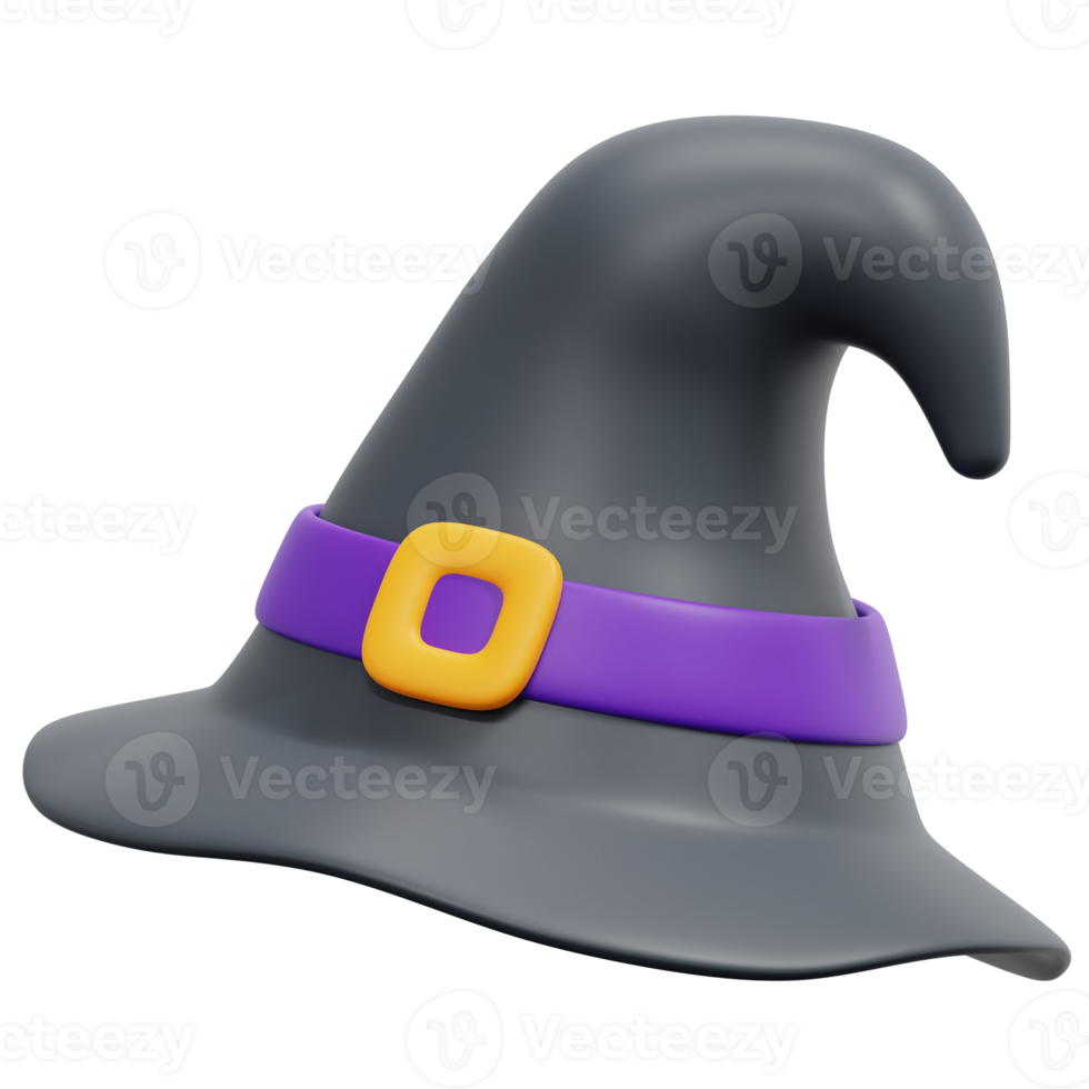 witch hat 3d render icon illustration png