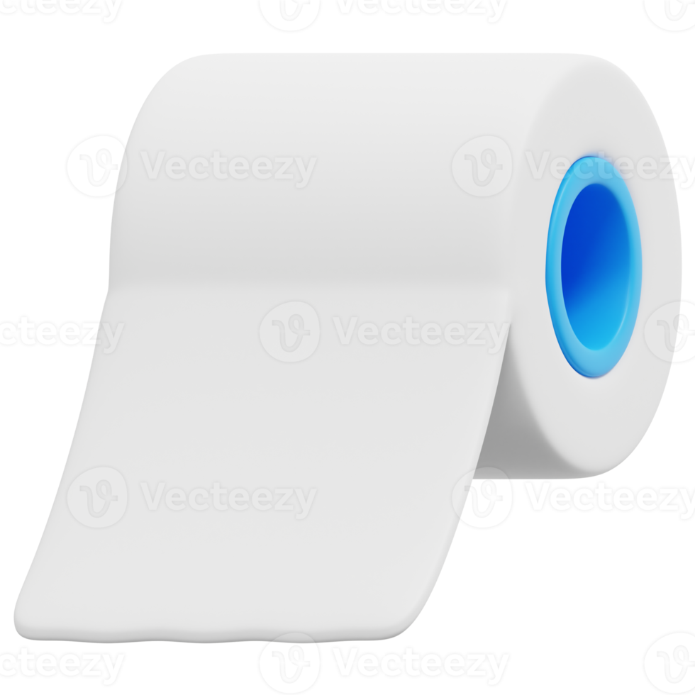 toilet paper 3d render icon illustration png