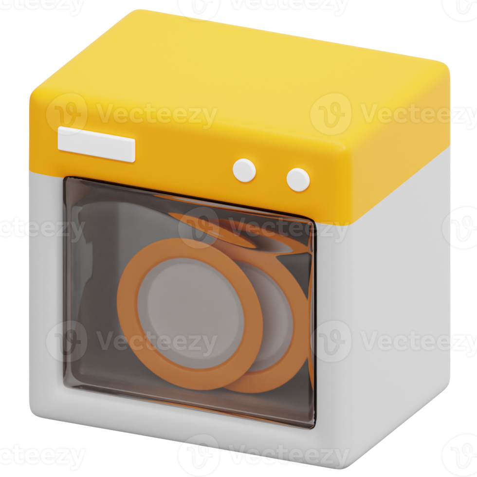 dish washer 3d render icon illustration png