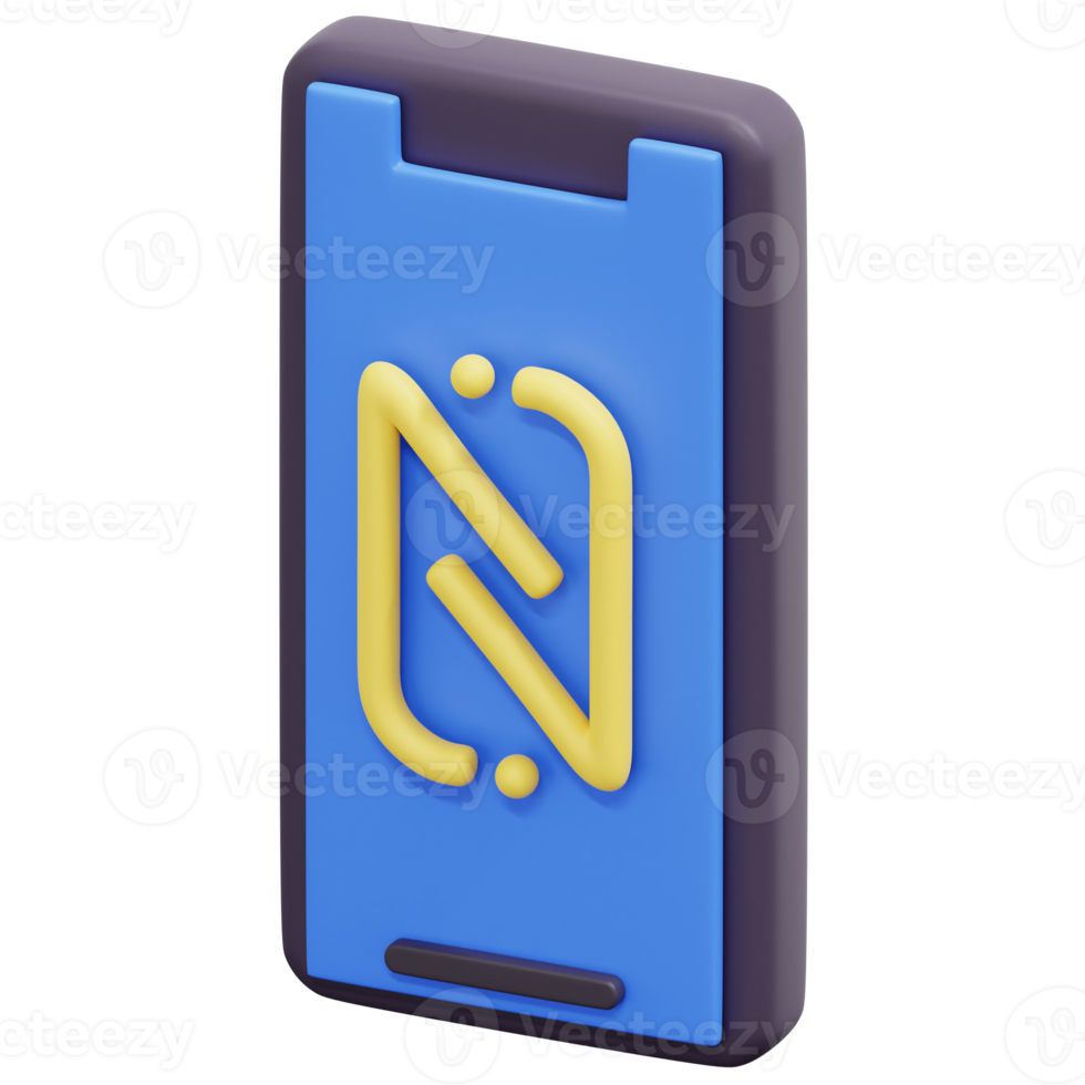 nfc 3d render icon illustration png