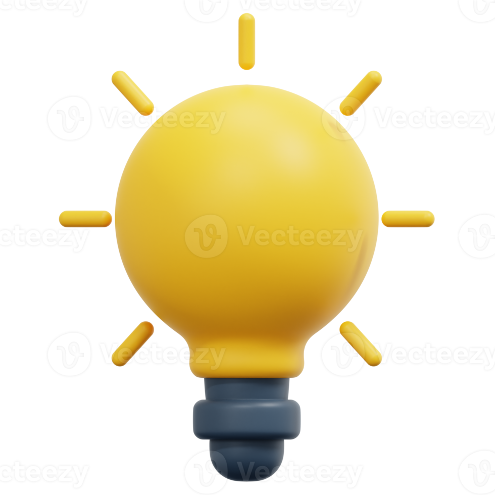 ideate 3d render icon illustration png