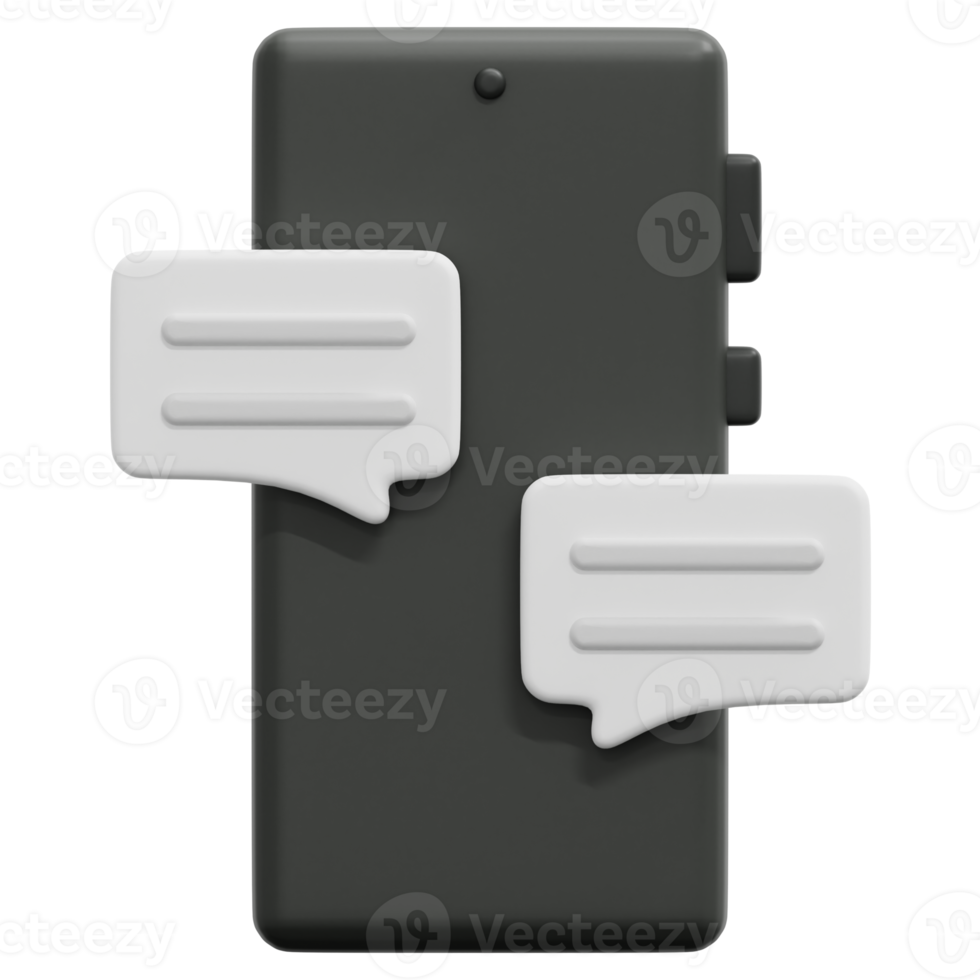 chat box 3d render icon illustration png