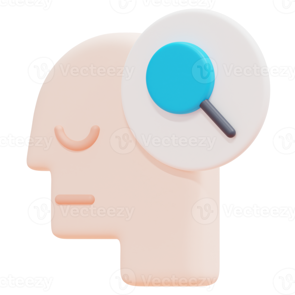 psychology 3d render icon illustration png